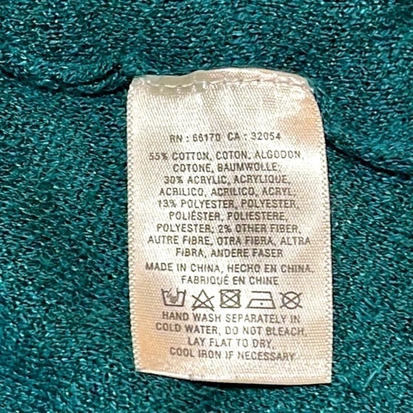 Moth Long Teal Green Duster Cardigan Anthropologie Size S/P - Picture 12 of 12